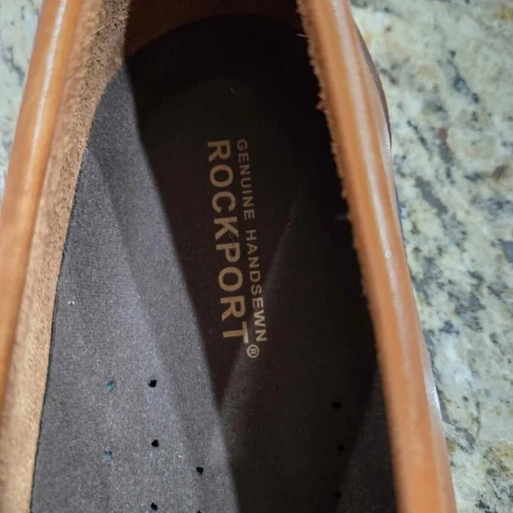 Rockport Men's Tan Leather Slip-On Loafers - Picture 3 of 4